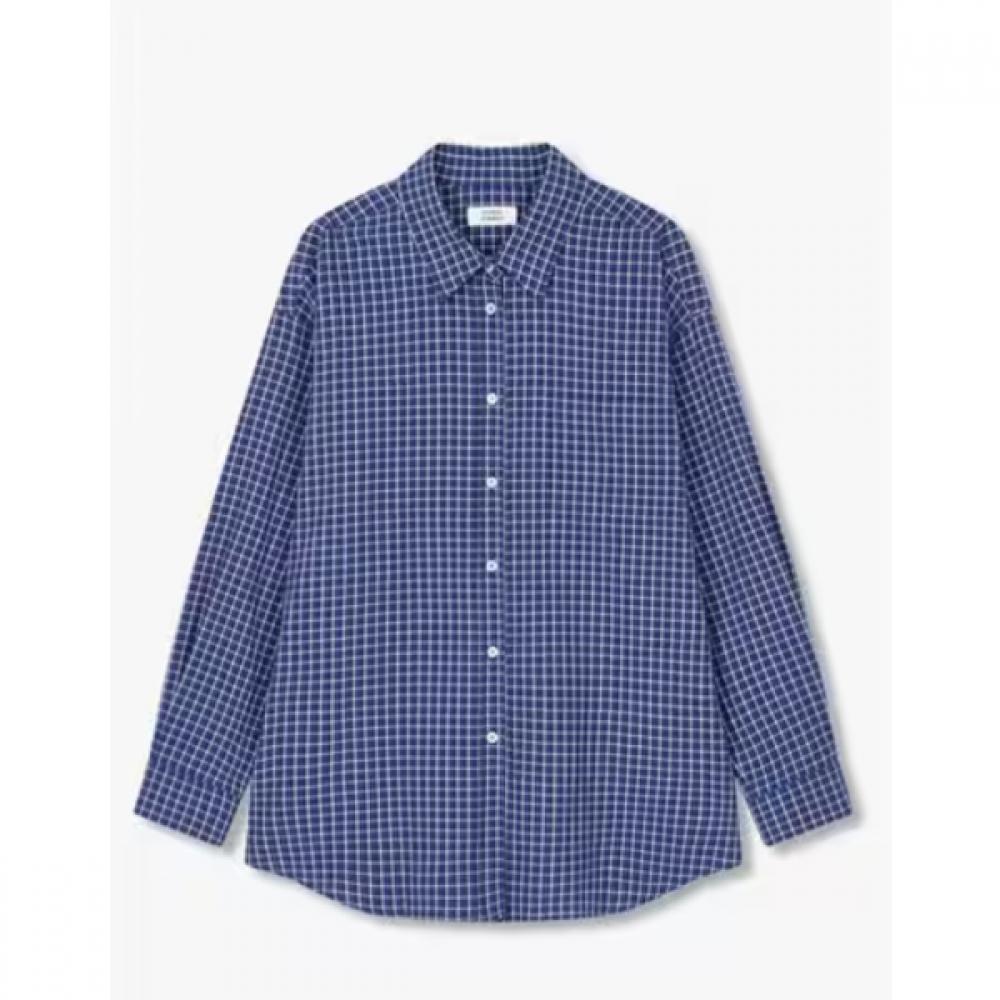 

Studio Tomboy Oversized Small Check Shirt 9176221987ar 54 (blue)/One size
