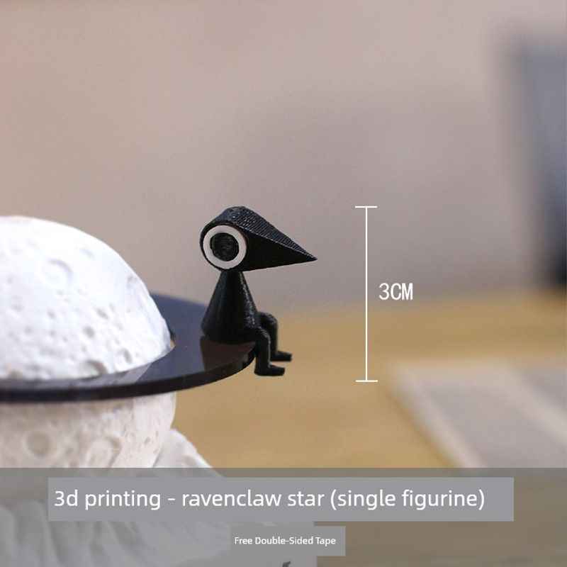 

Planet-Shaped Car Air Freshener Stone Desktop Ornament, Moon-Shaped Fragrance Diffuser, Christmas and New Year Gift for Boyfriend, Birthday Present Crow Star Man-3D Printed Doll