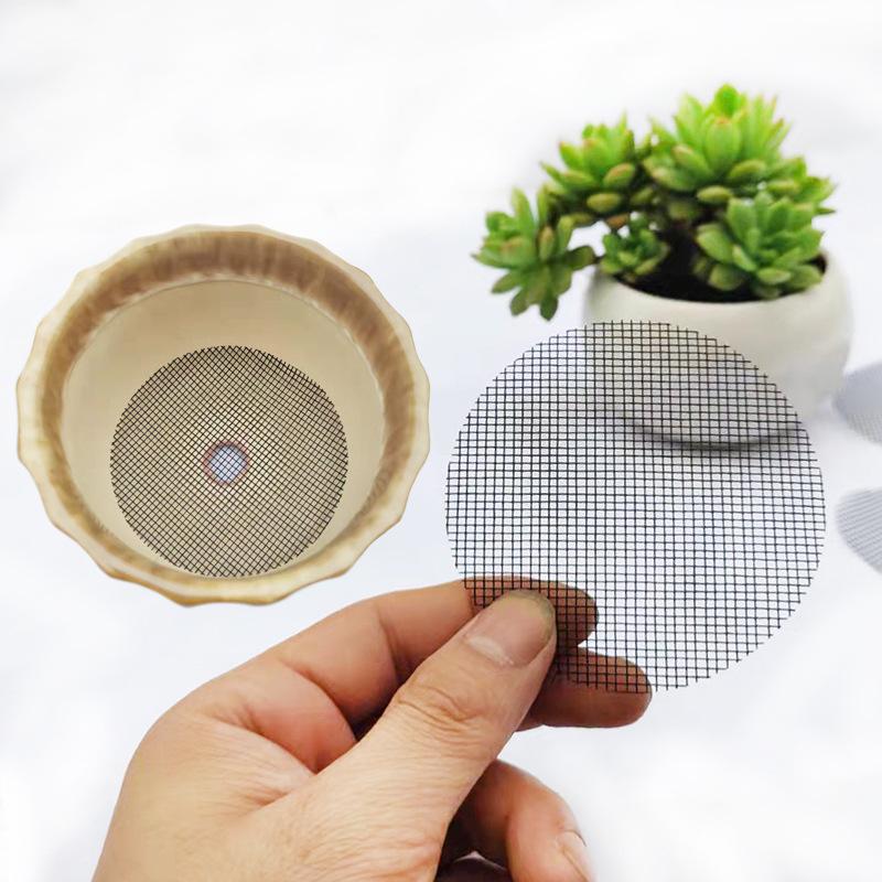 50 Peças Tapete Tela para Buraco de Vaso Tela Redonda para Furo de Drenagem para prevenir a perda de solo Junta Tela de Drenagem para Plantas Suprimentos de Jardinagem