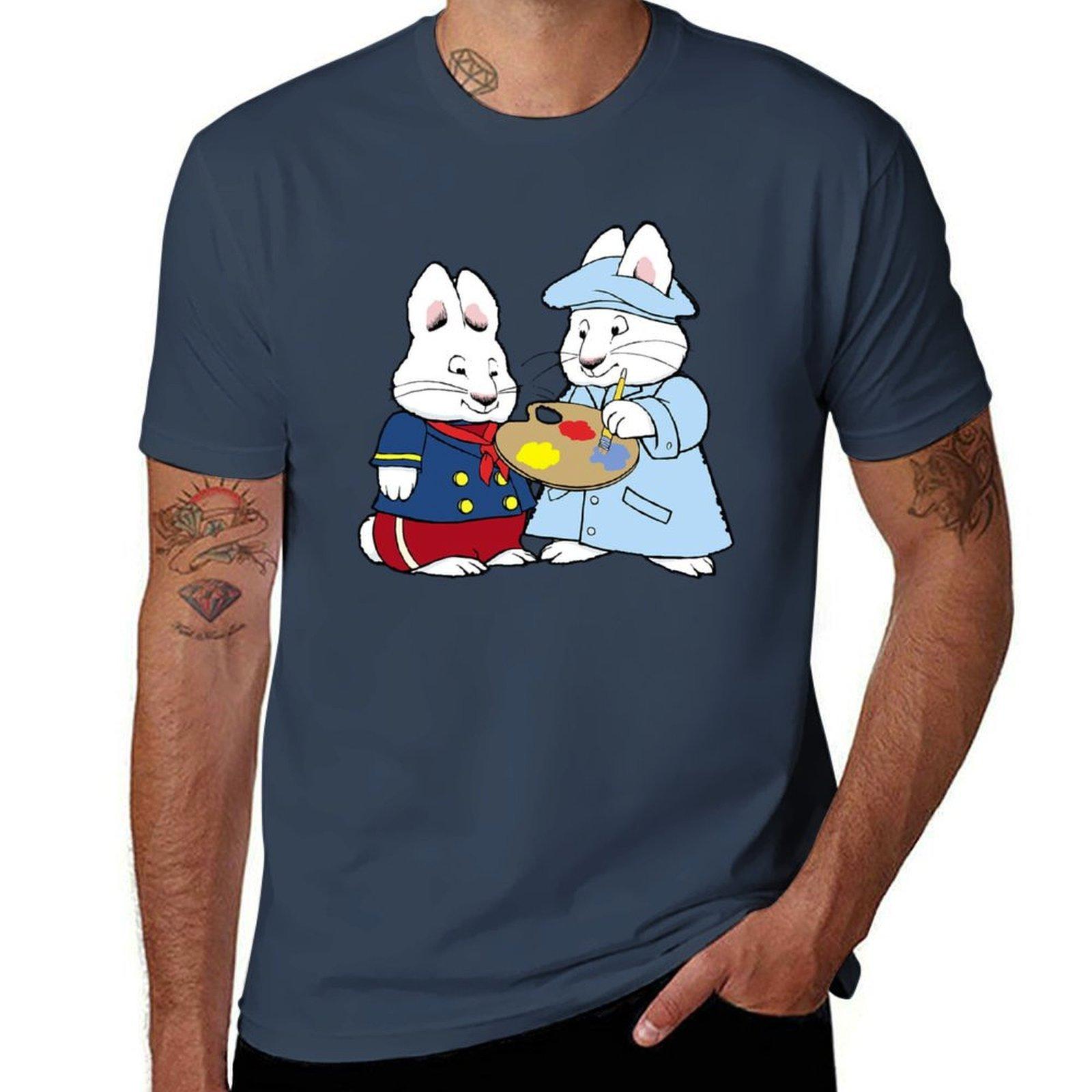 Max and ruby bunny artists TShirt Functional Casual Short Sleeve Tee S