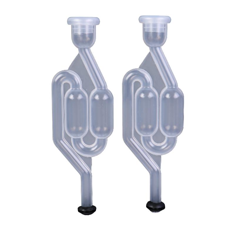 2/4Pcs Homebrew Bubble Airlock Carboys Stopper & Fermenter Seal Valve With Food Grade Grommets S-Shape Airlocks