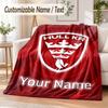 Custom Text Flannel Blanket Hull KR Print Warm Cozy Blanket Home Sofa Bedding