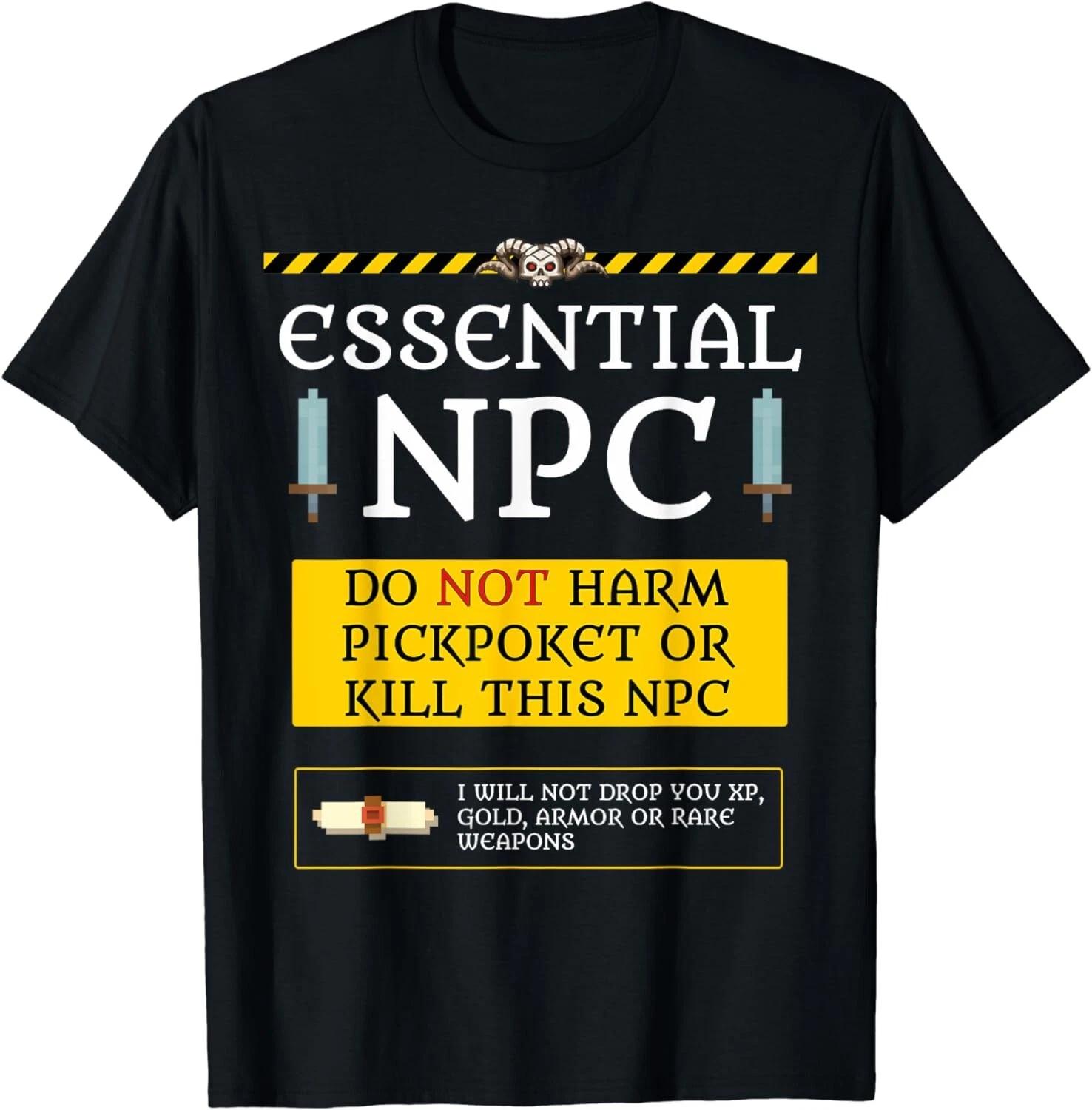 

Funny Essential NPC Do Not Harm Humor Shirts Gift Unisex T-Shirt 2XL