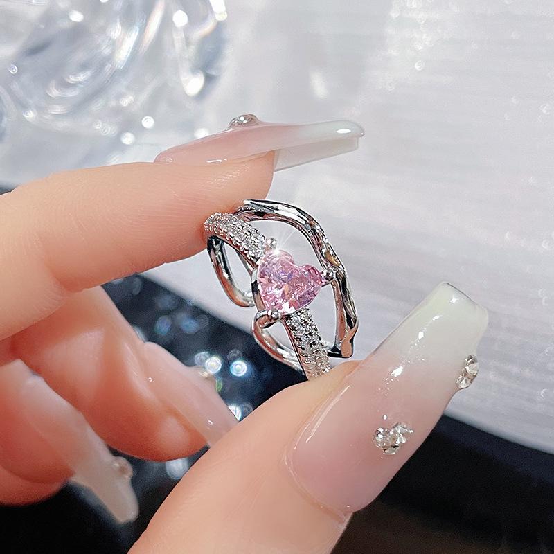 Star Moonstone Irregular Opening Ring Cold Wind Advanced Sense Personality Niche Design Sense Ring Female