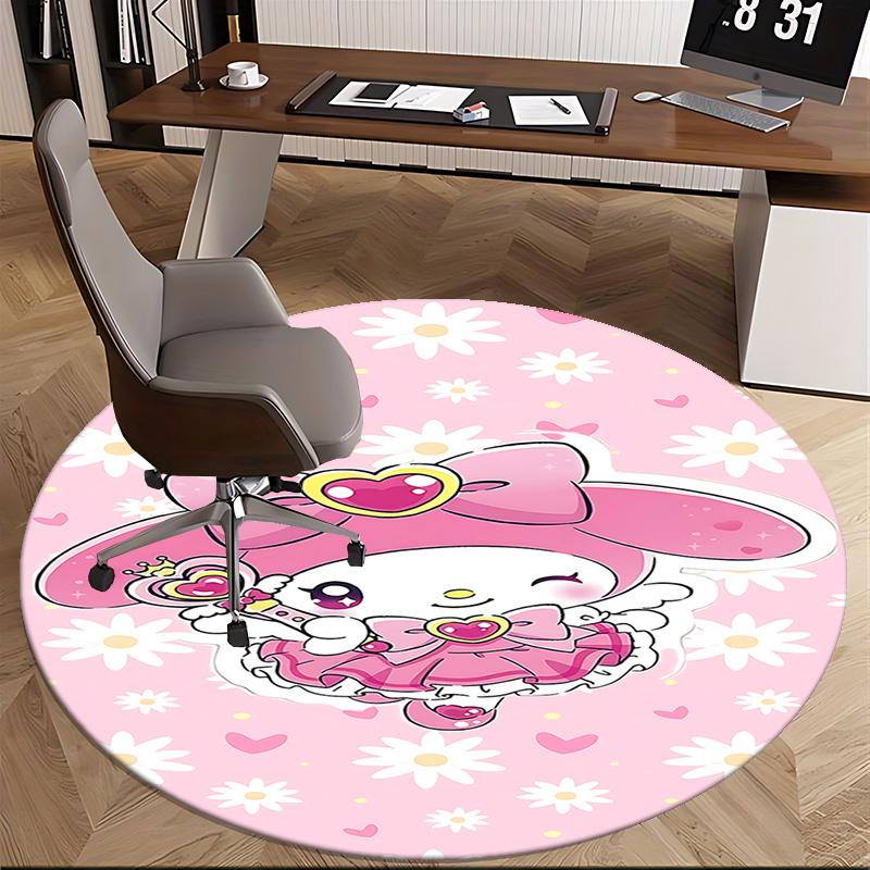 

Pink My Melody Chair Mat Round Carpet - Home Decor , Sofa Rug , Office Mat , Gift for All Rooms0457b 80cm by 80cm