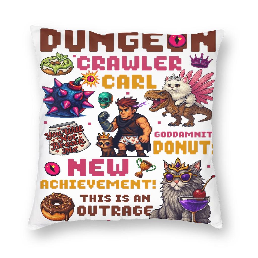 Mongo Is Appalled Pillowcase Printed Polyester Cushion Cover Decorative Dungeon Crawler Carl Throw Pillow Case Cover Home Zipper