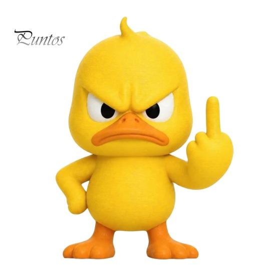 Quirky Office Decorations Angry Duck Figurine Collection, Funny Yellow Desktop Ornament, Cute Grumpy Fun Desk Accessories Statue for Home Car