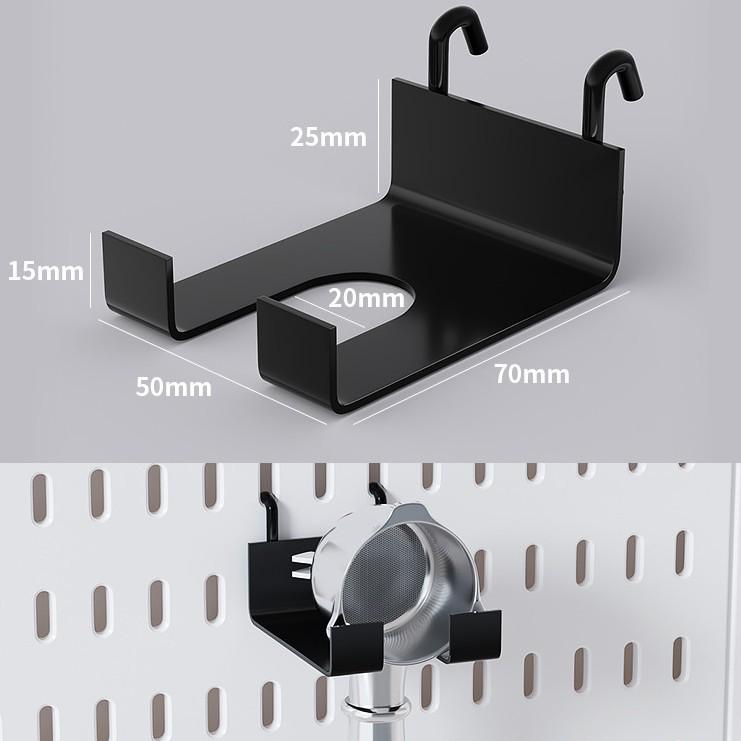 Black Wall-Mounted Pegboard Hooks for DIY Gaming Room Organization