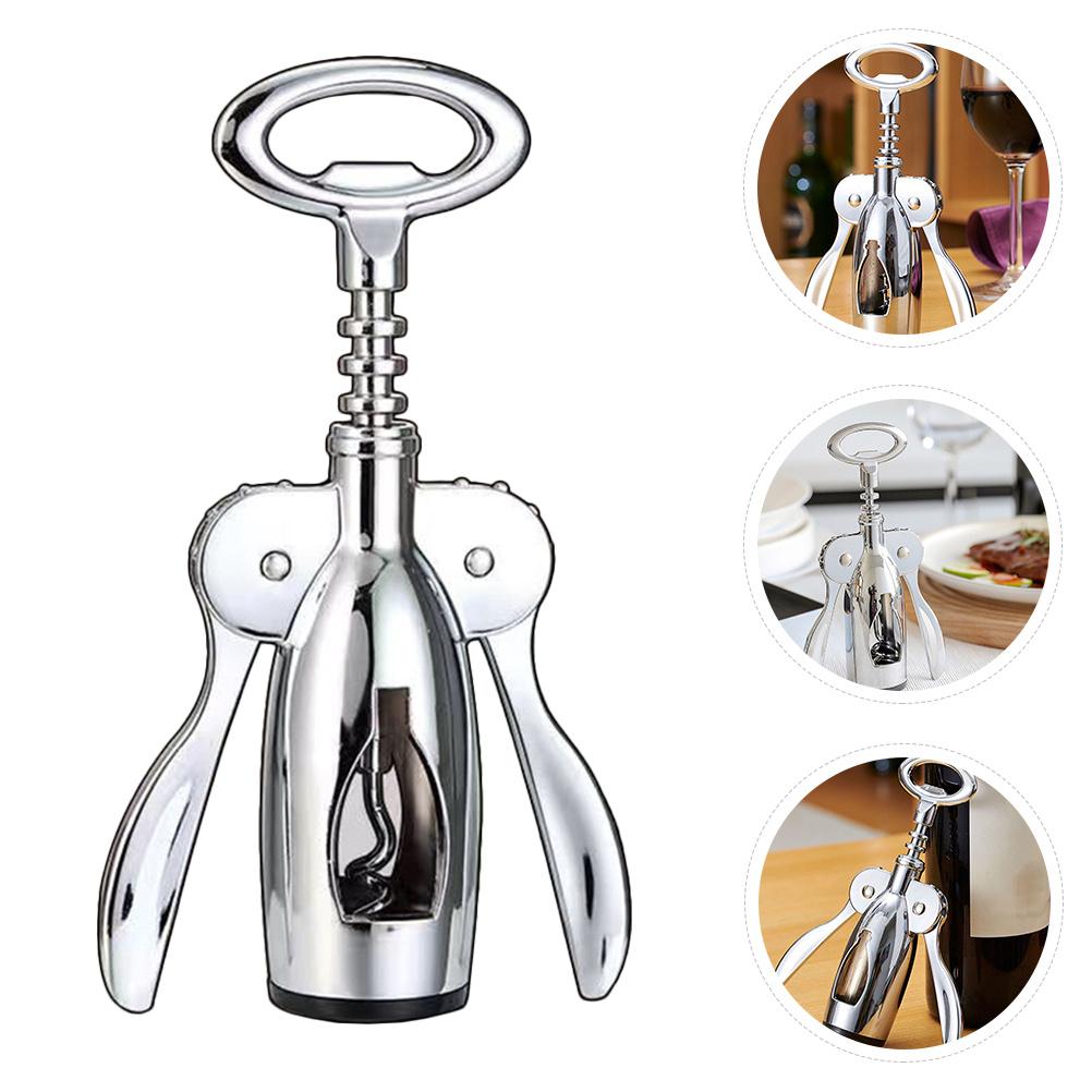 

Stainless Steel Wine Opener, Heavy Duty Corkscrew Set For Home Bar, Ideal Graduation Retirement Gift For Men Women, Easy To Use Professional Sommelier серебряный