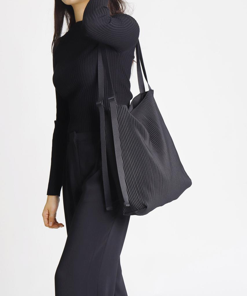 Green Stuff Spacious Loose Fit Shopper Bag 57 Pleated - Black