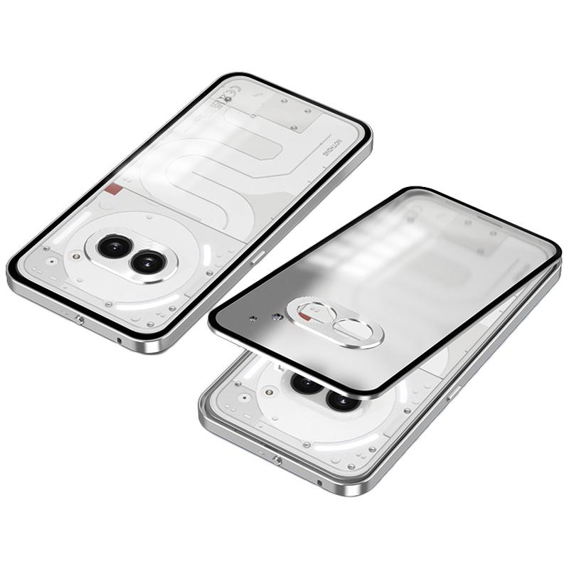 

Ни за что Телефон (2а) Чехол-книжка с защелкой, устойчивая к падениям, алюминиевый сплав + матовый чехол для телефона из поликарбоната Silver