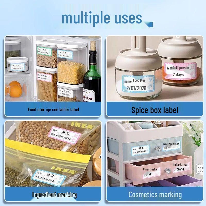 Waterproof Tearable Date Labels for Frozen Food - Writable, No-Trace Adhesive