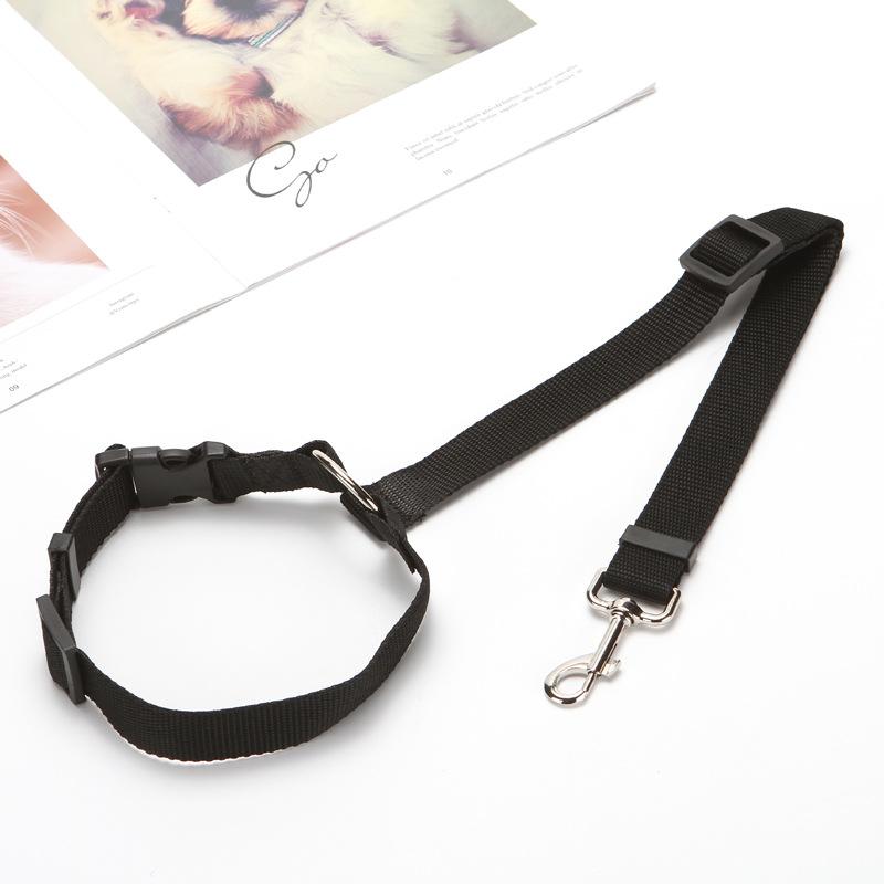 2 In1 Pet Car Seat Belt Nylon Lead Leash Backseat Safety Belt Adjustable Dogs Harness Collar Pet
