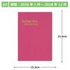 Hakubunkan 2026 A5 Business Raspberry 251 January 3-Year Diary, No. (Starts 2026)