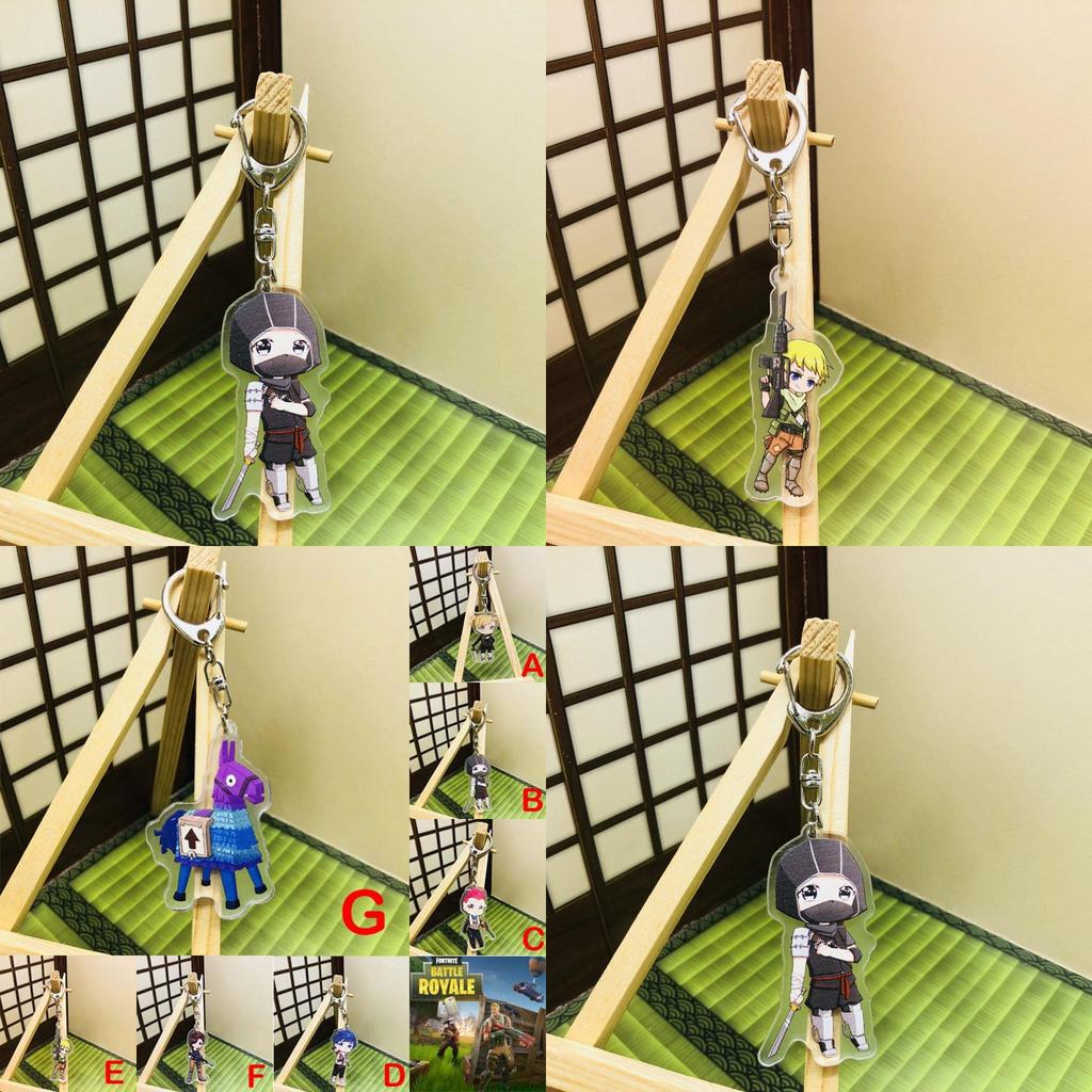 Acrylic Fortnite Keychain Epic Game Keyrings Gift For Player Women Fashion Men
