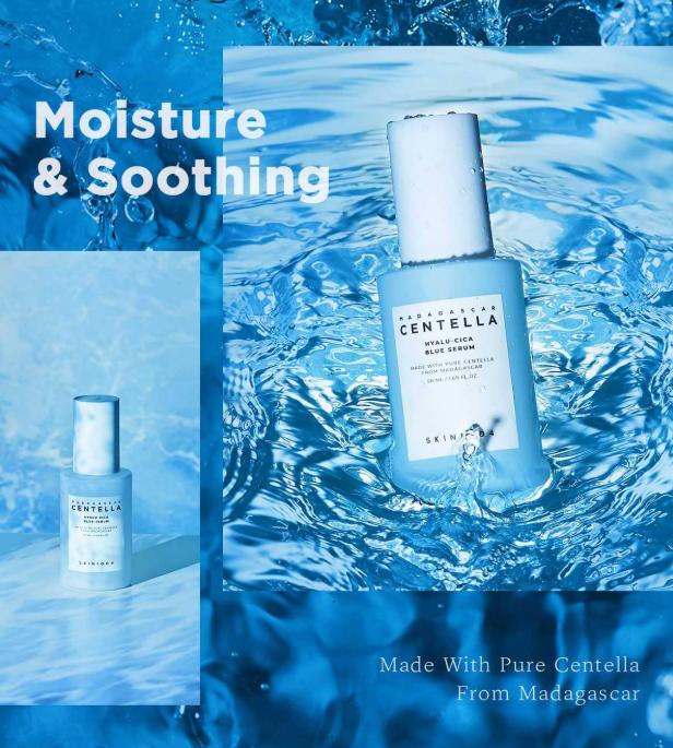 SKIN1004 Madagascar Centella Hyalu-Cica Blue Serum 50ml – Hydration & Soothing Care Serum