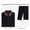 K-Boxing Men's Micro-Elastic Business Long-Sleeve Polo Shirt