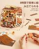 Rolife Miniature House Kit Dollhouse DIY LED 3D Puzzle Chocolate Shop Handmade Kit Doll's House