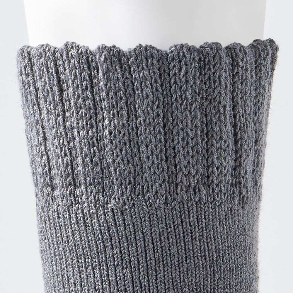 Gunze Fire Acedron Warm Wool Full Pile Warm Room Indigo Socks, Moisture-Wicking, Heat-Generating, Blend, Knit, Deodorizing, Socks, AGY304, Men's,