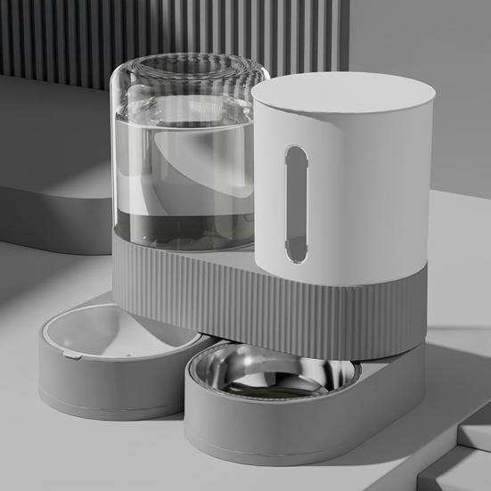 Automatic Pet Feeder 2.4L Dog Food Feeder 2.6L Water Dispenser Travel Auto Cat Feeder Bowl for Small Dogs Cats Rabbits