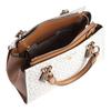 Michael Kors Mk Crossbody Logo Letter Badge Coated Canvas Small Bucket Handbag Medium Women Handbag Gold Ivory Brown 32F2G6AC1B-149