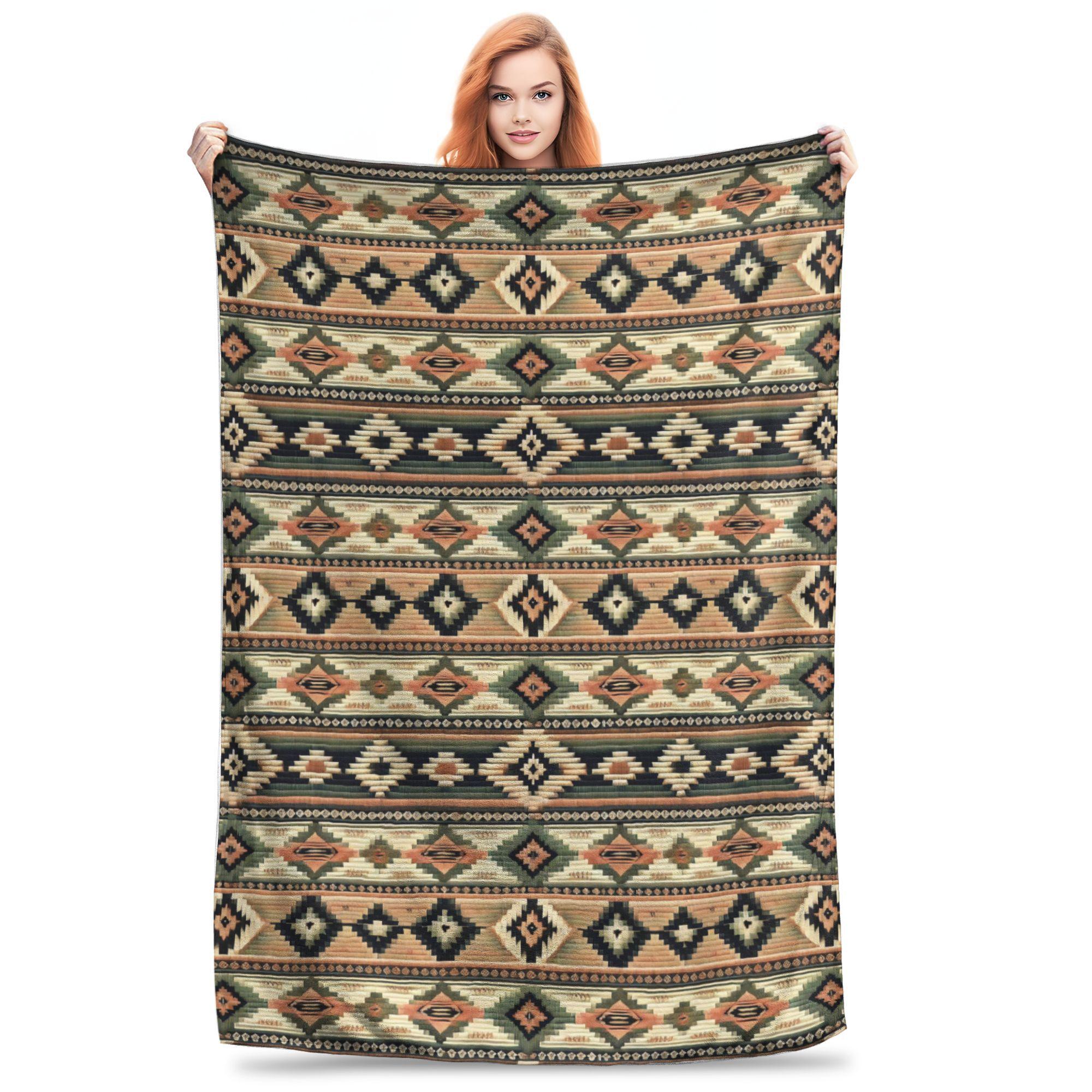 

Navajo Tribal North American Sun Mountain Design Blanket Multi-function Flannel Sofa Throw Blanket for Bedroom Throws Bedspread 80x120cm
