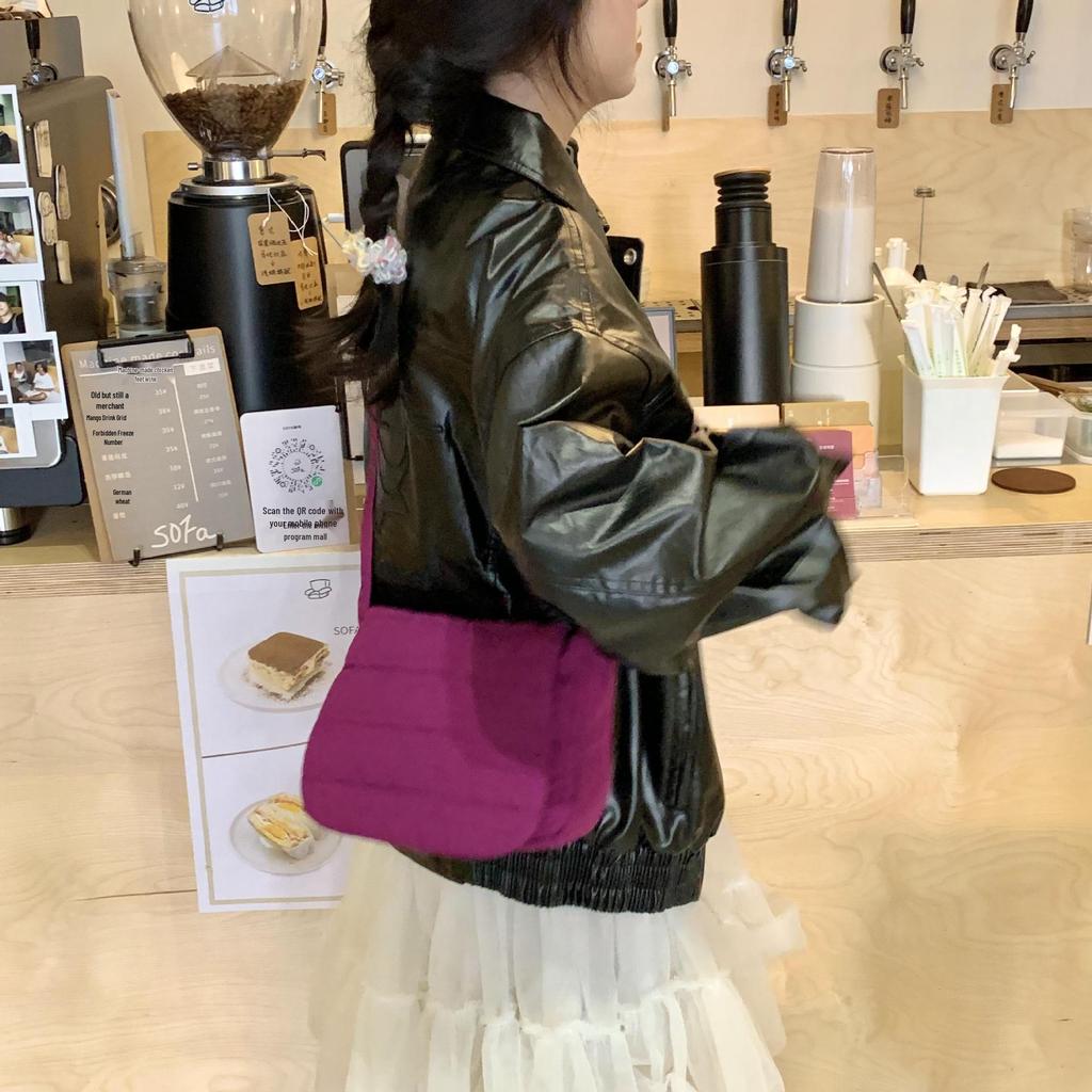 Solid Color Women's Versatile Crossbody Bag - Trendy Small Square with Large Capacity