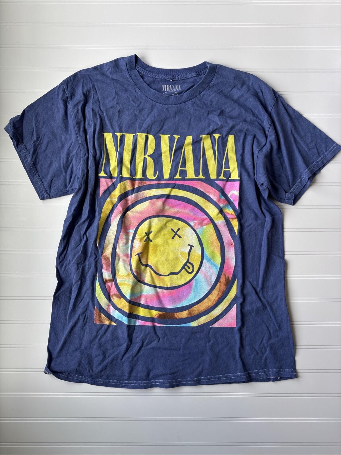 Licensed Nirvana Graphic T-shirt Tee Size Large Unisex Short Sleeve XL