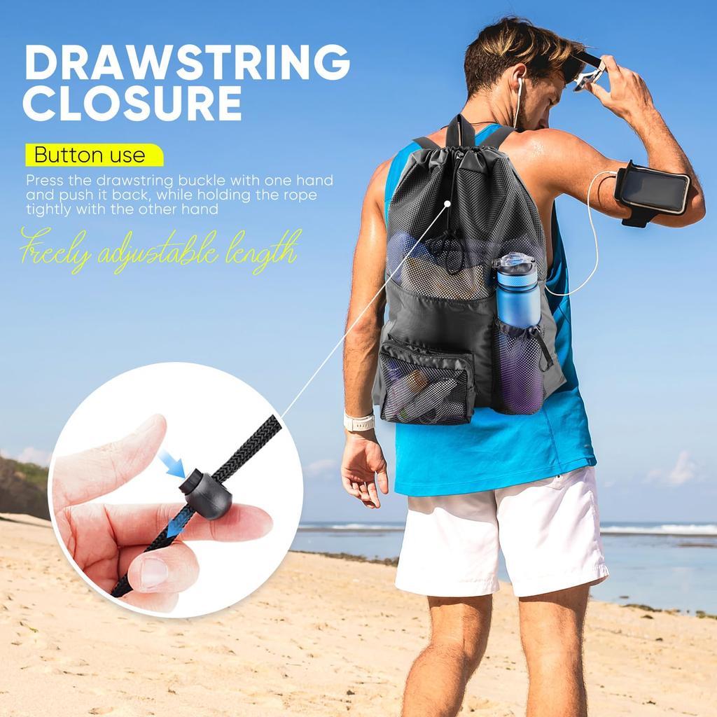 Beach Backpack, Backpack, Beach Bag That Can Store Clothes, Cosmetics, Water Cup Backpack, Washable Travel Bag