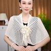 Front Buckle Design Cutout Wrap Sparkly Design Ice Silk Wrap Triangle Shawl  Travel