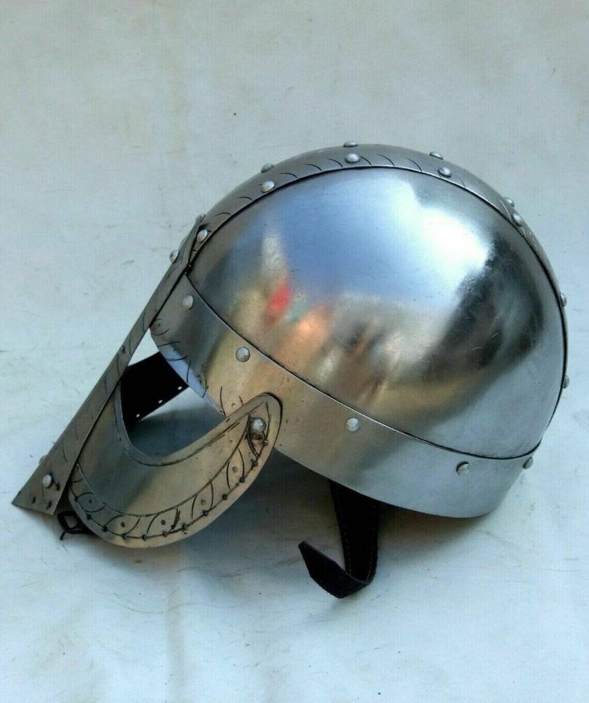 Medieval 18 Gauge Steel Norman Helmet Viking Armor
