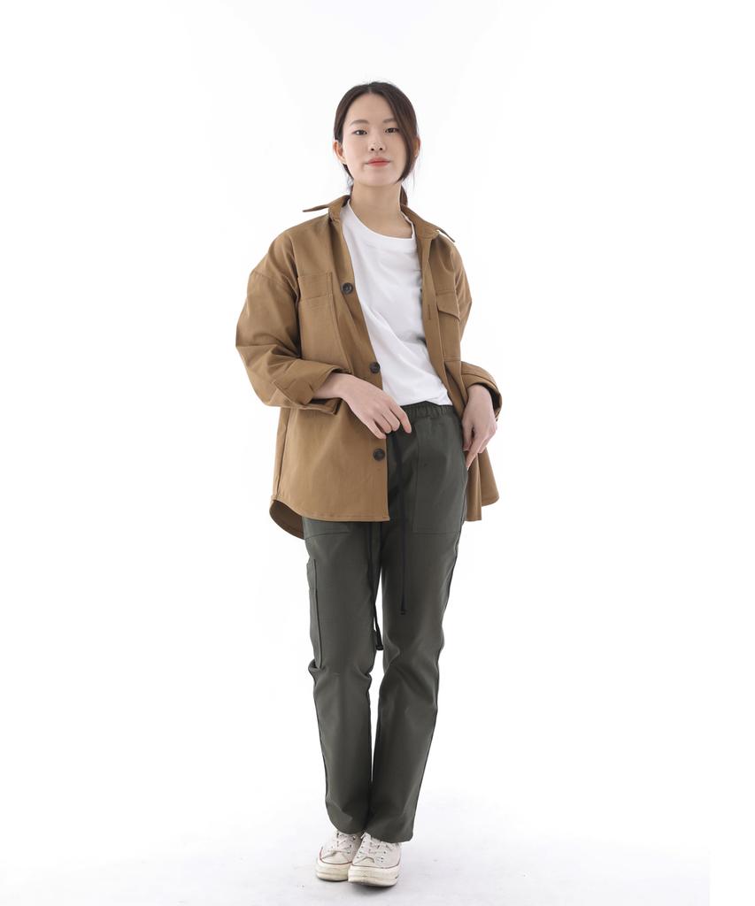 Seinteukeulu Straight Two-Layer Cargo Pants St2-309C Khaki