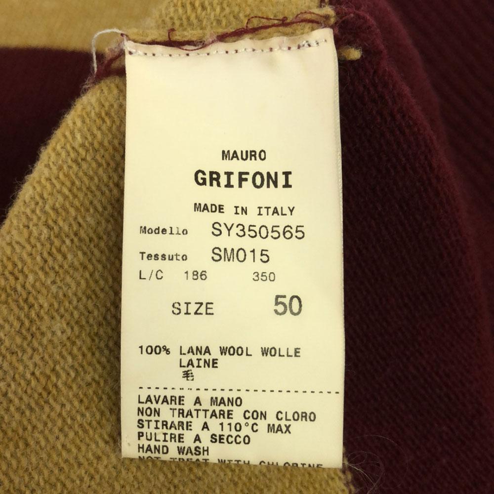 M.GRIFONI Fabricat în Italia lână Model Bordură Mânecă lungă cardigan tricotat 50 Bărbați Folosit