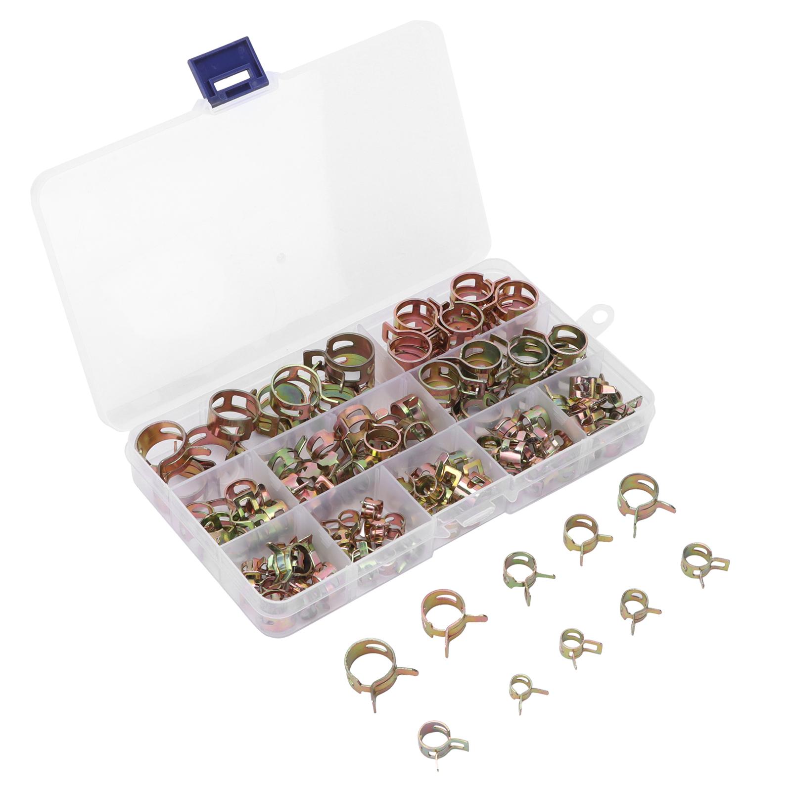 

100PCS Spring Band Fuel Line Hose Clip Zinc PlatingColoring 6 7 8 9 10 11 12 14 15 17mm