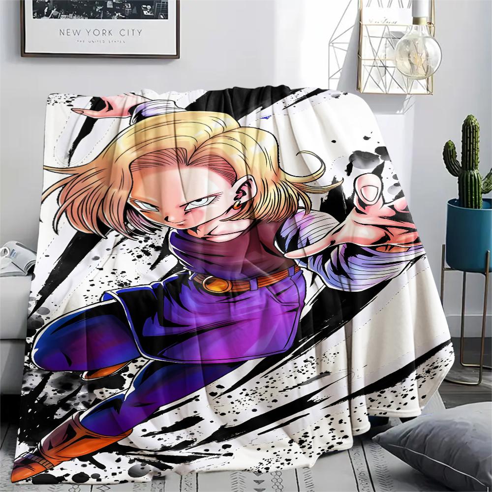 Dragon Ball character Print Flannel Blanket High quality Comfortable for All Seasons Home Decor Warmth and Comfort Perfect for Christmas Gifts