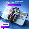 Mobile Phone Radiator with RGB Light Phone Gaming Radiator 3 Speed Adjustable Snap-On Cooling Fan for Outdoor Vlog Mobile Gaming