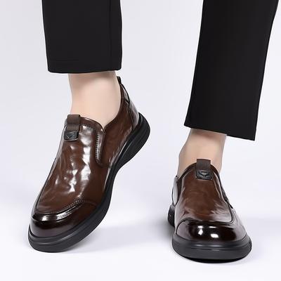 Mode 2024 Frühling Neue Echtleder Business Schuhe Herren Lässig Komfort Weiche Sohle Design Pendeln Herren Slipper Herrenschuhe Mokassins Schuhe