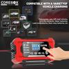 Chargeur de batterie de voiture entièrement automatique 12V 6A Appareil de chargement de batterie pour voiture et moto Batterie au plomb Acide Réparation intelligente Affichage LCD