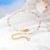 Waterproof Pearl Anklet, Stainless Steel Anklets Beads Link Chain Adjustable, Fashion Jewelry for Women Mom Wife Girlfriend