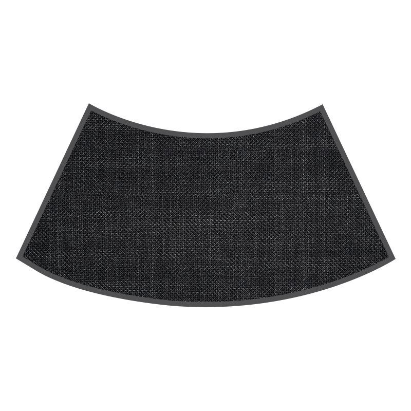 Bathroom Water Absorbent Mat Arc Shaped Non Slip Rug Imitation Linen Weave For Toilet Shower Room Doorway Floor Mat