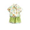 Adorable Cartoon Yellow Duck Boys Summer Outfit Set Stylish Cotton Two Piece