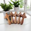 5Pcs Hand Held Wooden Pocket Prayer Portable Holding Crosses Christian Gift For Clutching Jewelry Making Church Religious Prayer