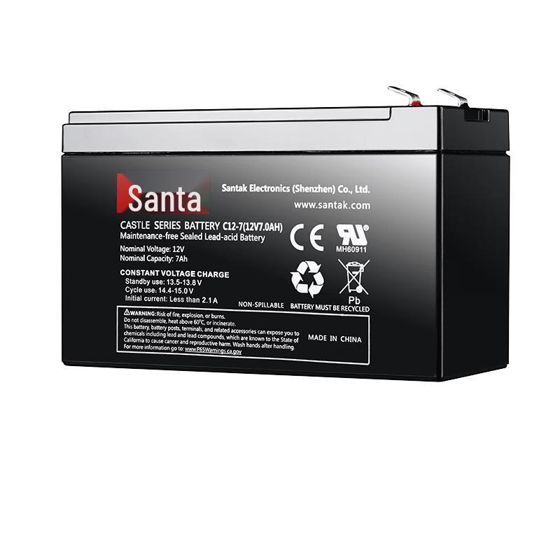 SANTAK C12-7 12V 7AH UPS Replacement Battery CN plug (adapter included)
