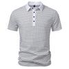 Polos Masculinas Man Luxury Fashion Clothing T Shirt Masculinas Luxo Summer Colorblock Striped Knit Mens Polo Shirts Golf Wear