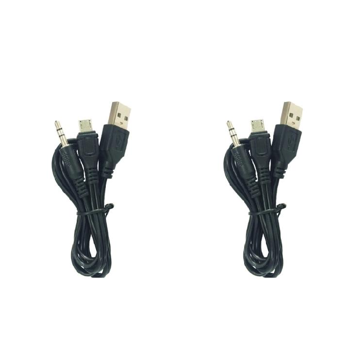 Plug-and-Play MicroUSB 5-Pin auf 3,5mm Soundübertragungskabel mit USB-Ladefunktion