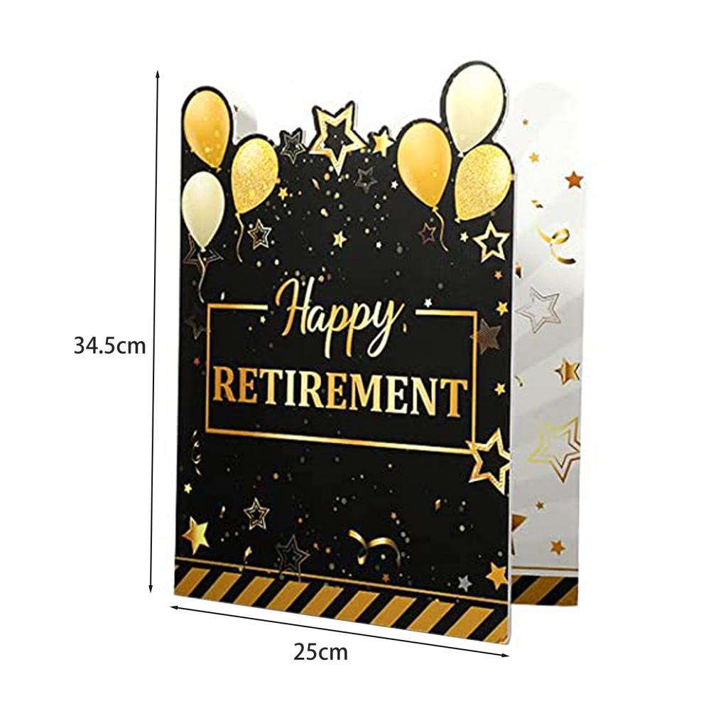 Blessing Card Retirement Card with Shape Bright Color Extra Guest Book for Retirement Party Decoration Unique for Retirement