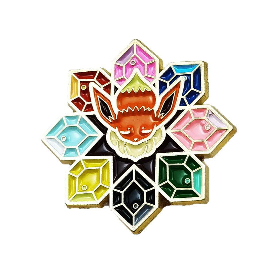 Eevee Metal Badge Brooch - Cartoon Anime Backpack Accessory