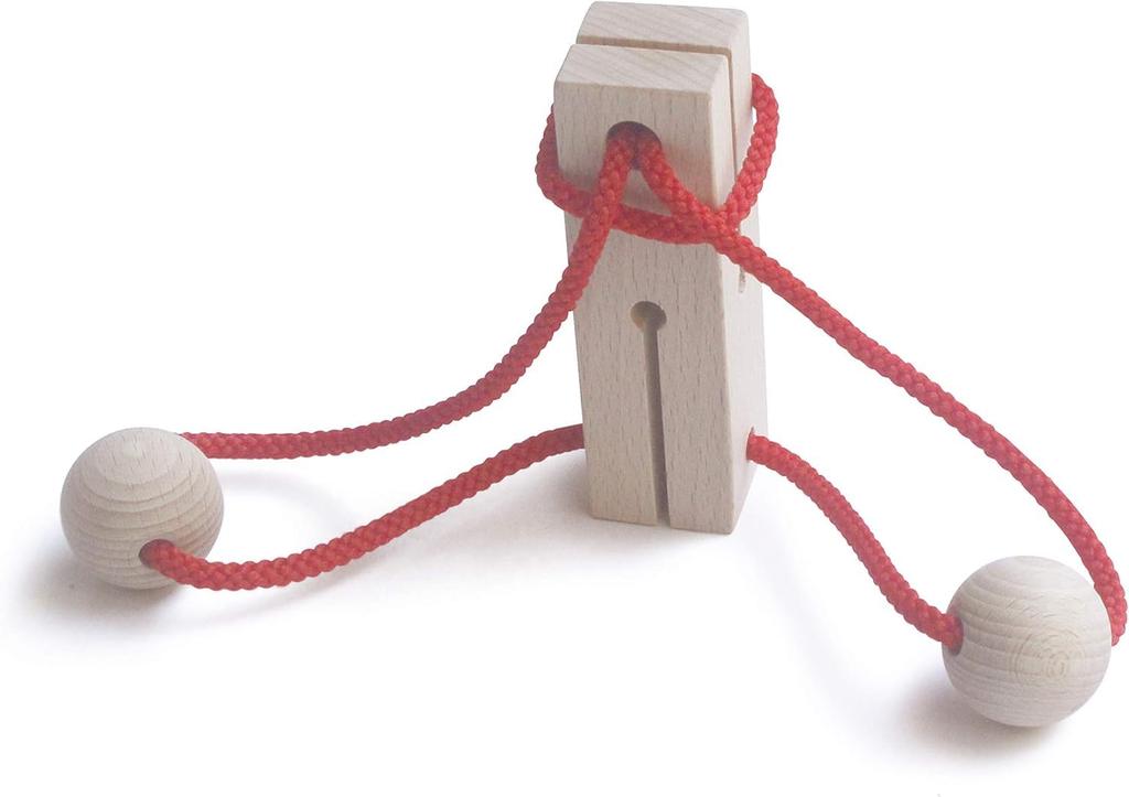 Klingeling Gehirntraining Spielzeug, Holzspielzeug, Holzpuzzle, Preisgekröntes Japanisches Gutes Spielzeug, Lernspielzeug, Schnurziehen, Gehirnjogging, Rangliste, Ag