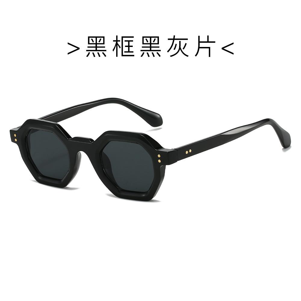 Retro Polygonal Sunglasses Travel Photo Concave Uv Protection Sunglasses