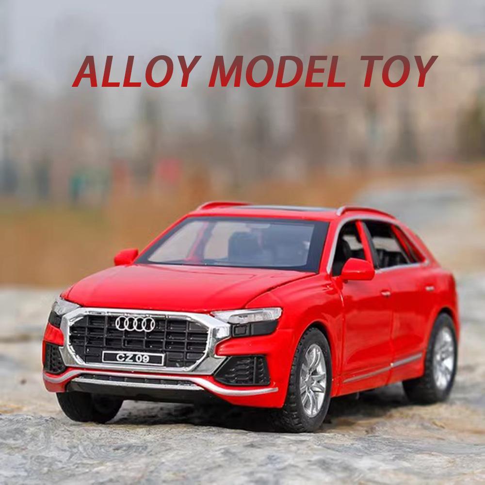 1:32 Q8 Rs7 Car Metal Model Diecast Alloy Toy 6 Doors Opened With Sound Light Pull Back Vehices Collectable Miniature Home Decor